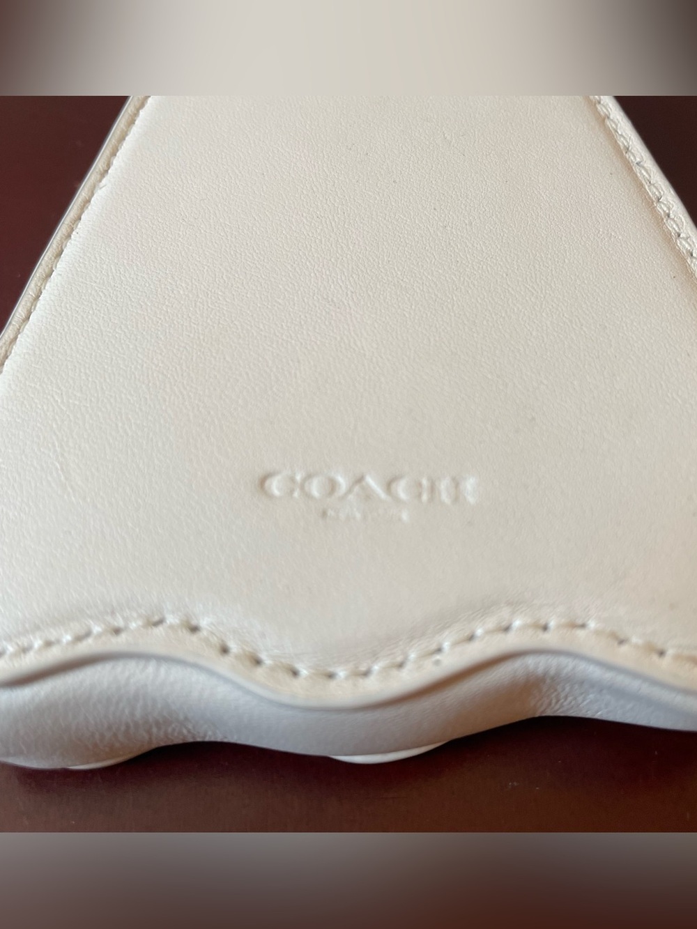 NWT COACH LEATHER GHOST COIN CARD CASE Wallet Pouch Halloween Zipper Designer - Picture 6 of 11